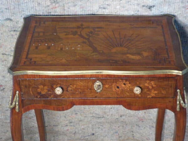 Rare Dutch marquetry table – late 18th century dutch marquetry Antique Tables 4