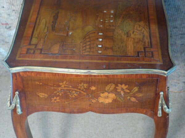 Rare Dutch marquetry table - late 18th century - Image 3