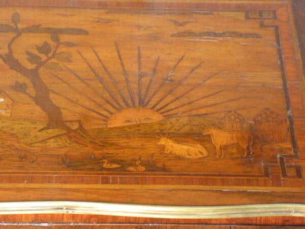 Rare Dutch marquetry table - late 18th century - Image 6