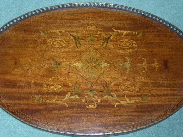 Marquetry serving tray circa 1900 marquetry Antique Trays 4