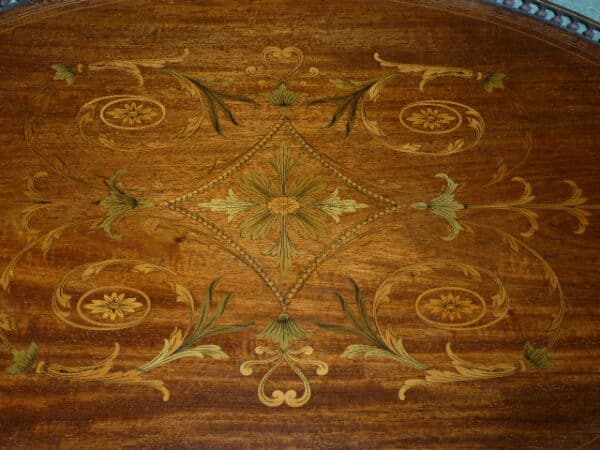 Marquetry serving tray circa 1900 marquetry Antique Trays 5
