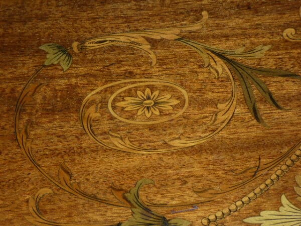 Marquetry serving tray circa 1900 marquetry Antique Trays 7