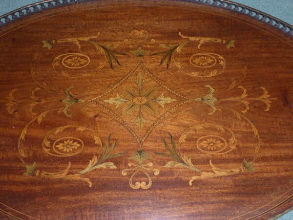 Marquetry serving tray circa 1900 marquetry Antique Trays 8