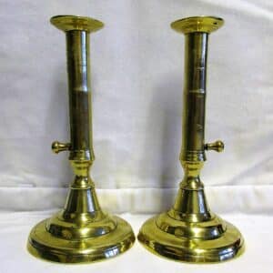 Pair Georgian Brass Candlesticks