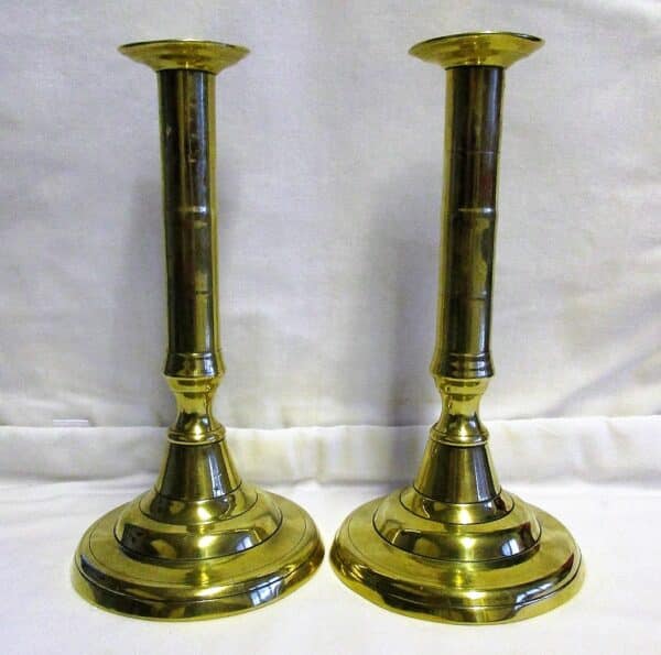 Pair Georgian Brass Candlesticks