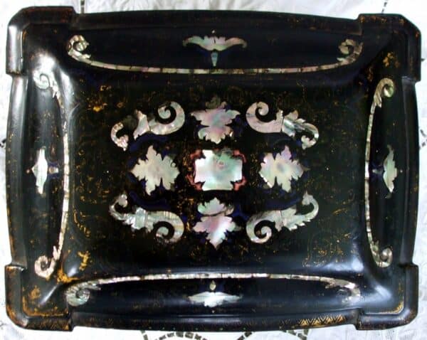 Antique English Victorian Papier-mâché Ladies Jewellery Casket Antique Antique Boxes 5