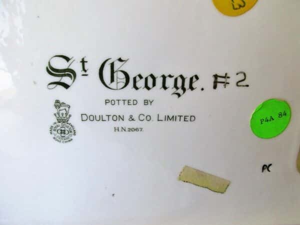 Royal Doulton English Character Figurine “St. George” ~ HN 2067 Porcelain Vintage 10