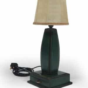 Stitched Leather Table Lamp by Jacques Adnet France 1950 Miscellaneous