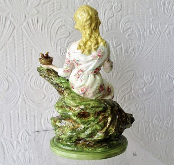 Set of Four English Studio Pottery Porcelain Figurines ~ “The Seasons” ~ Reginald Johnson figurines Vintage 11
