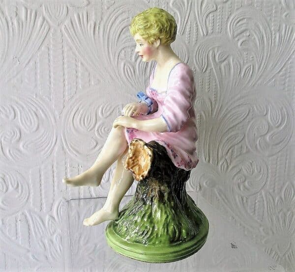 Set of Four English Studio Pottery Porcelain Figurines ~ “The Seasons” ~ Reginald Johnson figurines Vintage 15