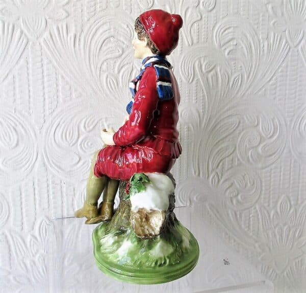 Set of Four English Studio Pottery Porcelain Figurines ~ “The Seasons” ~ Reginald Johnson figurines Vintage 5