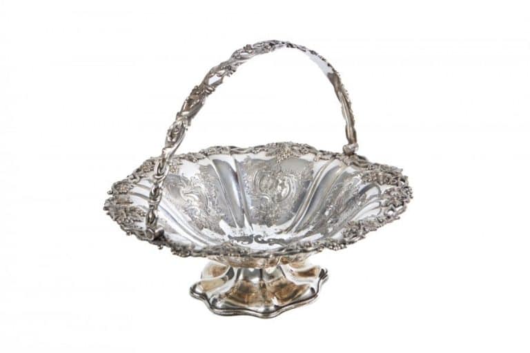Antique Silver Plated Cake Basket antique cake basket Antique Silver Antique Silver Plated Cake Basket