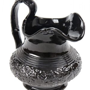 Unusual Antique Black Basalt Pottery Milk Jug antique jug Miscellaneous 3
