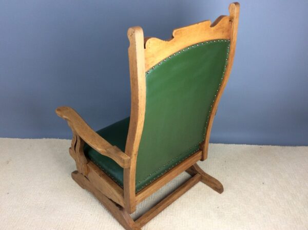 Arts & Crafts Oak Rocking Chair - Image 7