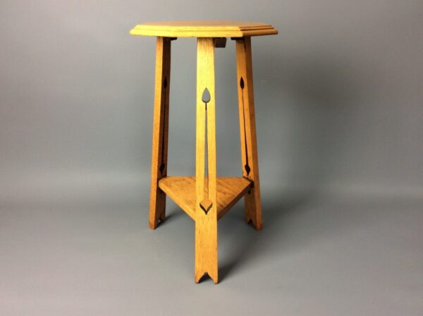Arts & Crafts Hexagonal Lamp Table - Image 5