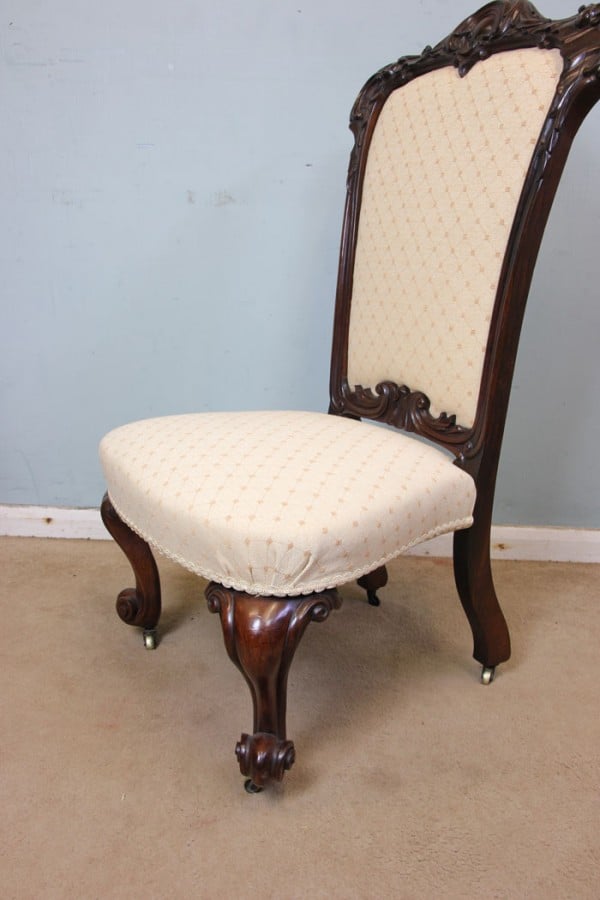 Antique Victorian Rosewood Cabriole Leg Nursing Chair Antique Antique Chairs 9