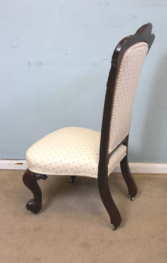 Antique Victorian Rosewood Cabriole Leg Nursing Chair Antique Antique Chairs 10