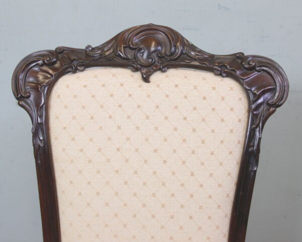 Antique Victorian Rosewood Cabriole Leg Nursing Chair - Image 3