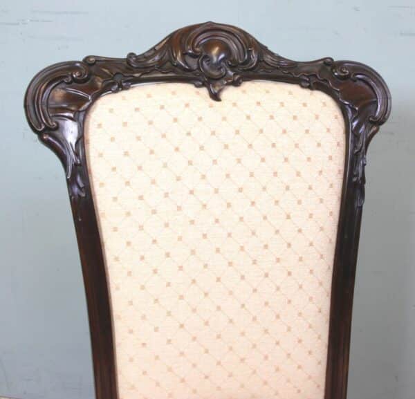 Antique Victorian Rosewood Cabriole Leg Nursing Chair - Image 5