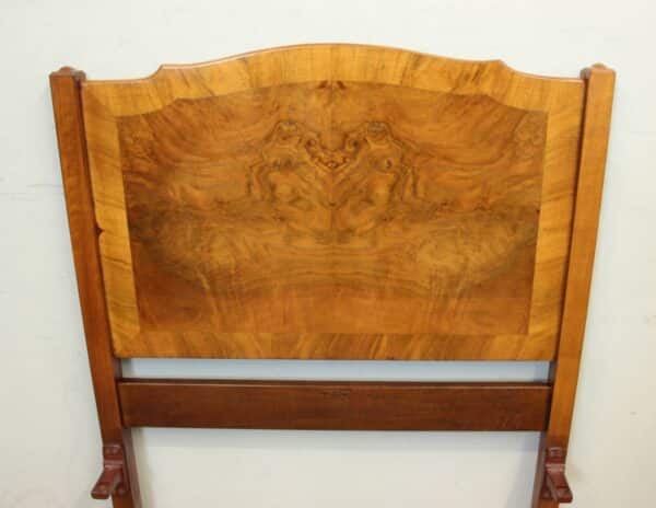 Pair Antique Figured Walnut Single Beds - Image 10
