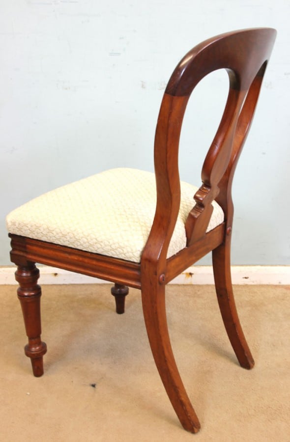 Antique Four Victorian Mahogany Balloon Back Dining Chairs Antique Antique Chairs 6