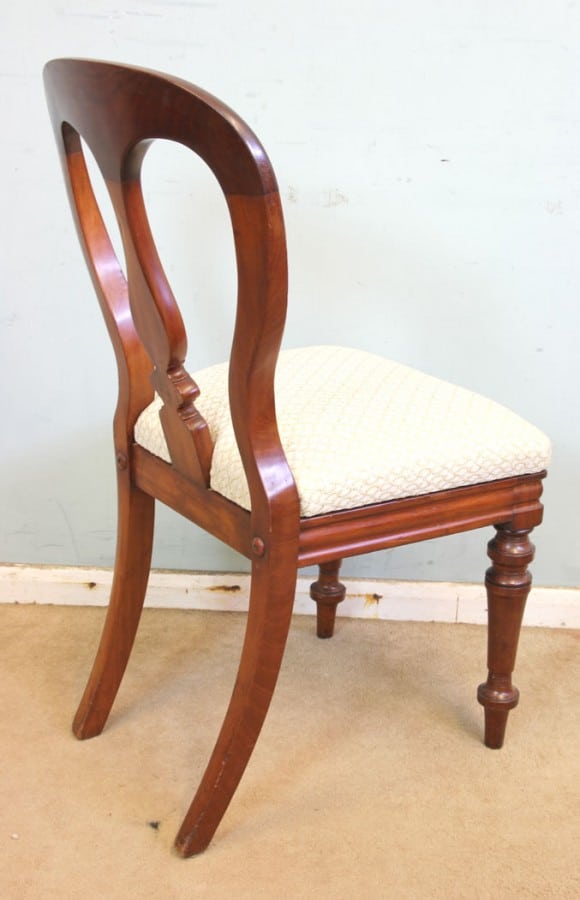 Antique Four Victorian Mahogany Balloon Back Dining Chairs Antique Antique Chairs 7