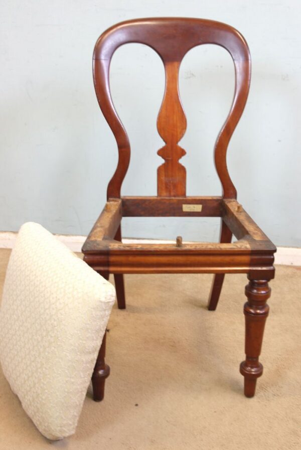 Antique Four Victorian Mahogany Balloon Back Dining Chairs Antique Antique Chairs 9