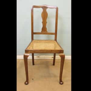 Antique Walnut Cane Seat Occasional Chair