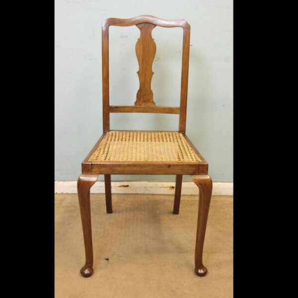 Antique Walnut Cane Seat Occasional Chair