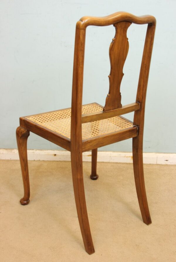 Antique Walnut Cane Seat Occasional Chair Antique Antique Chairs 5