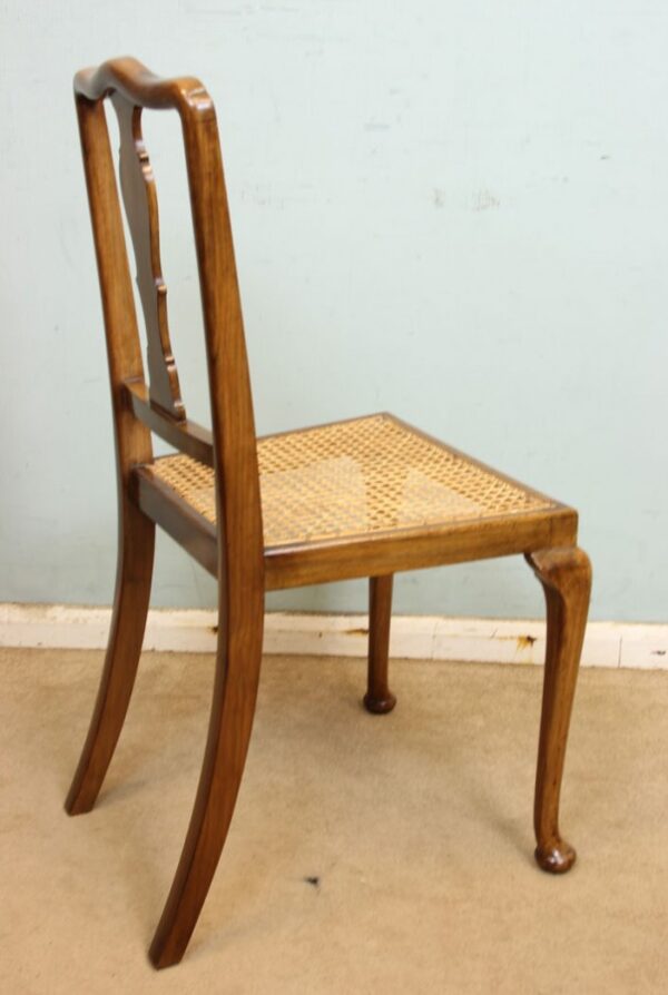 Antique Walnut Cane Seat Occasional Chair - Image 4