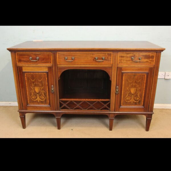 Antique Edwardian Quality Inlaid Mahogany Chiffonier Sideboard Server