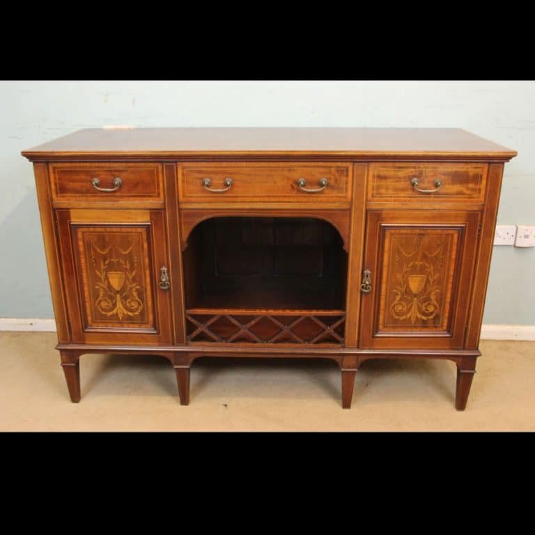 Antique Edwardian Quality Inlaid Mahogany Chiffonier Sideboard Server Antique Antique Sideboards Antique Edwardian Quality Inlaid Mahogany Chiffonier Sideboard Server