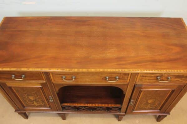 Antique Edwardian Quality Inlaid Mahogany Chiffonier Sideboard Server Antique Antique Sideboards 12