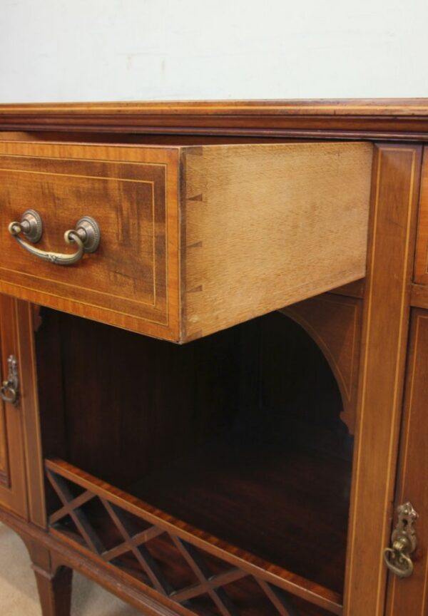 Antique Edwardian Quality Inlaid Mahogany Chiffonier Sideboard Server Antique Antique Sideboards 16