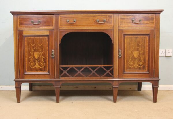 Antique Edwardian Quality Inlaid Mahogany Chiffonier Sideboard Server Antique Antique Sideboards 4