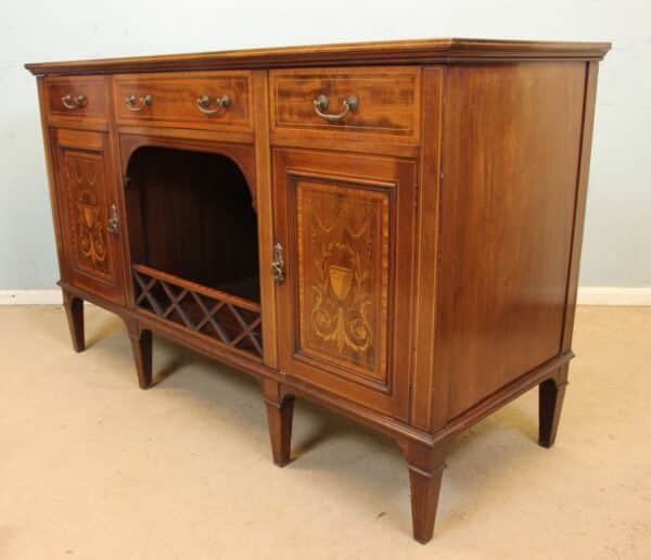 Antique Edwardian Quality Inlaid Mahogany Chiffonier Sideboard Server - Image 3