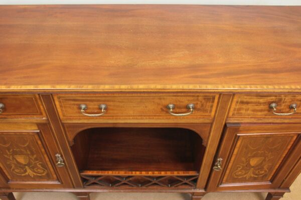 Antique Edwardian Quality Inlaid Mahogany Chiffonier Sideboard Server - Image 5