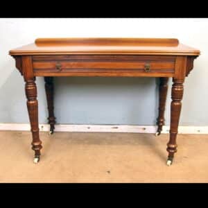 Antique Victorian Walnut Side Writing Table