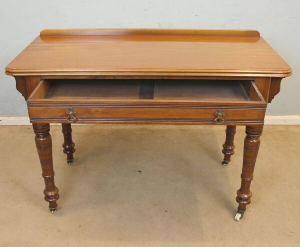 Antique Victorian Walnut Side Writing Table Antique Antique Tables 12