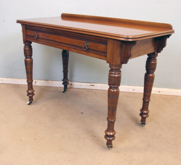 Antique Victorian Walnut Side Writing Table - Image 3