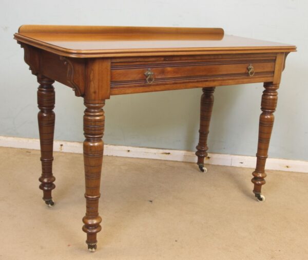 Antique Victorian Walnut Side Writing Table - Image 6
