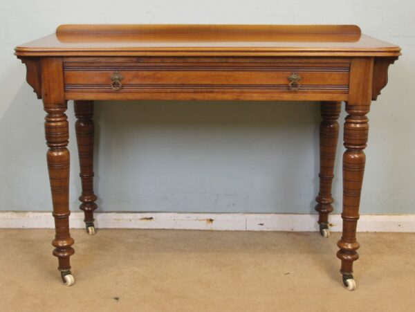 Antique Victorian Walnut Side Writing Table - Image 7