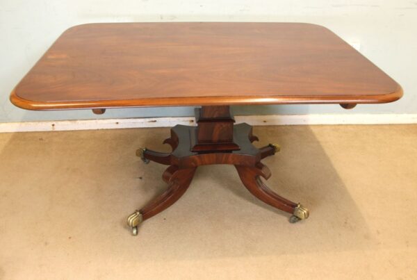 Antique Quality 19th Century Mahogany Pedestal Breakfast Dining Table Antique Antique Tables 4