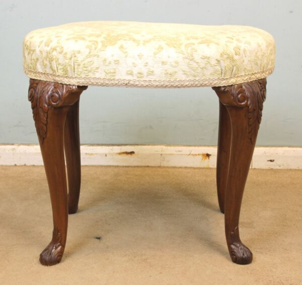 Antique Walnut Dressing Table Stool. - Image 2