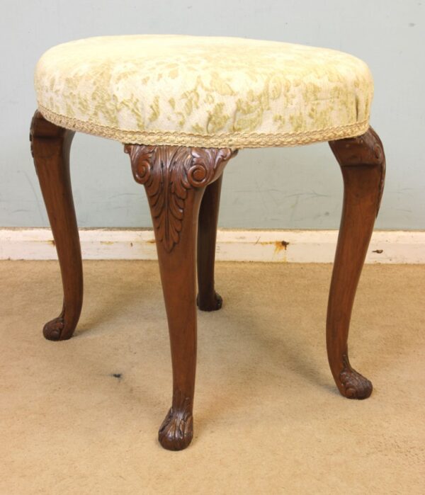 Antique Walnut Dressing Table Stool. Antique Antique Stools 6