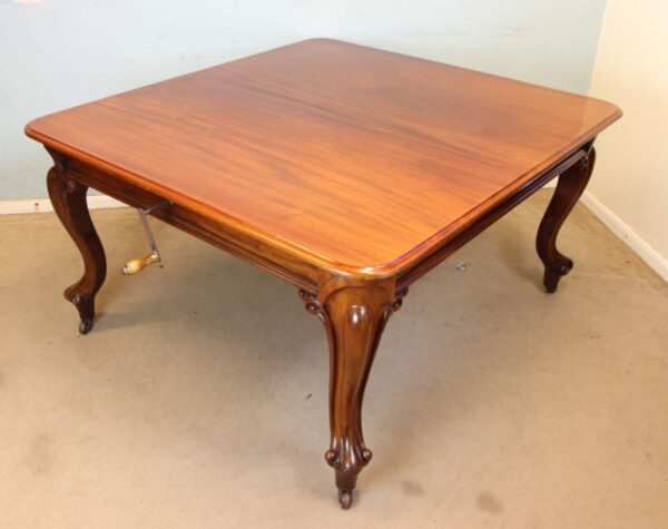 Antique Victorian Large Mahogany Extending Dining Table - Image 10
