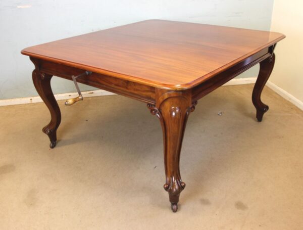 Antique Victorian Large Mahogany Extending Dining Table - Image 7