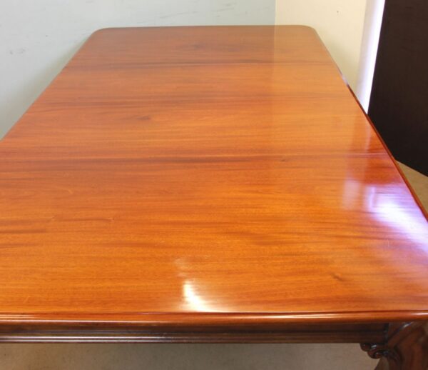Antique Victorian Large Mahogany Extending Dining Table - Image 8