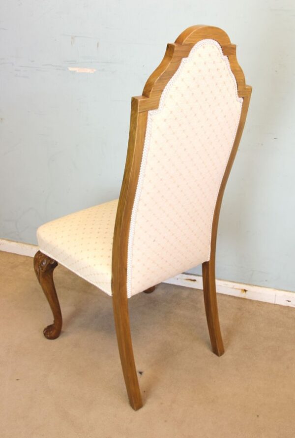 Antique Set of Eight Queen Anne Style Walnut Dining Chairs - Image 9